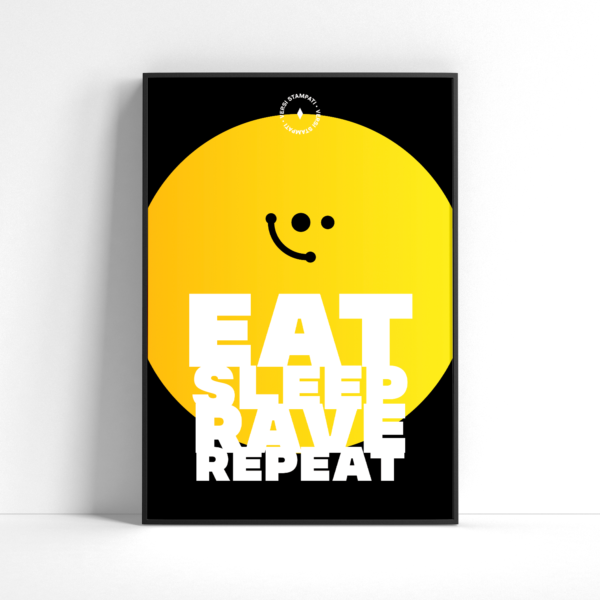 Eat sleep rave repeat Poster