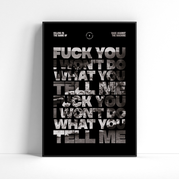 Killing In The Name Poster